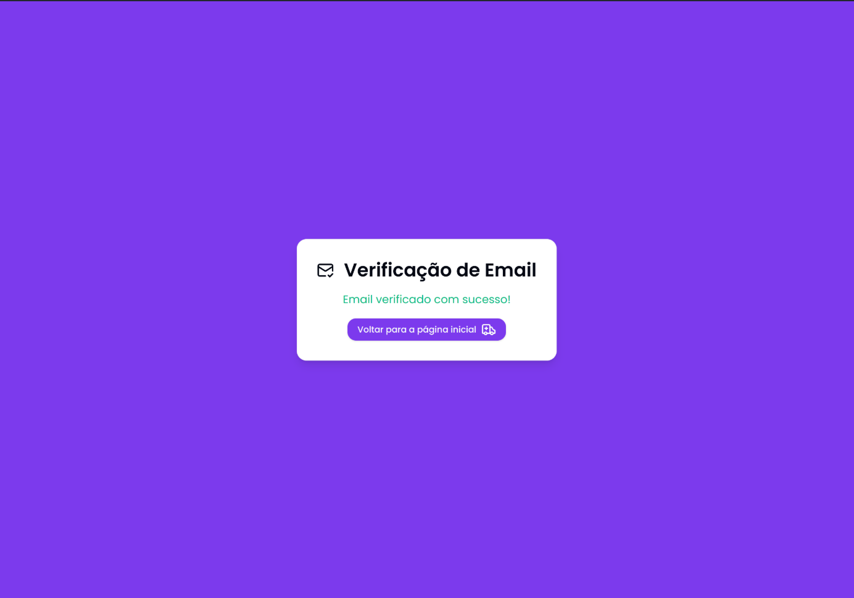 Confirmação de e-mail